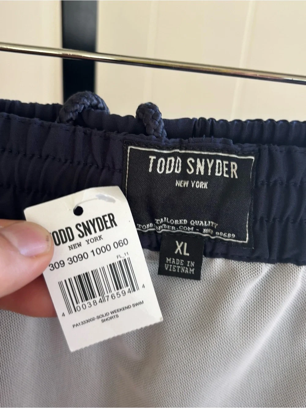 Todd Snyder Bold Weekend Swim Shorts Navy Blue Men’s XL NWT 5” Inseam